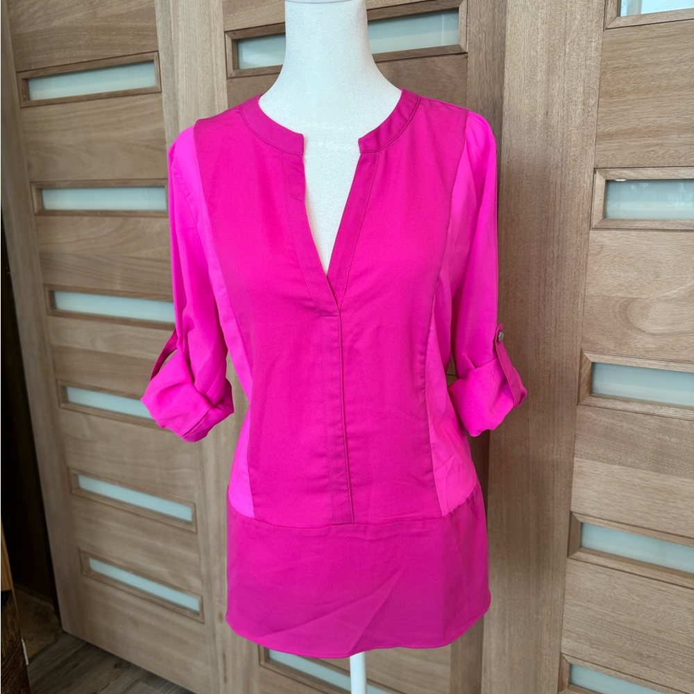 Calvin Klein Pink on Pink Blouse - Size: M